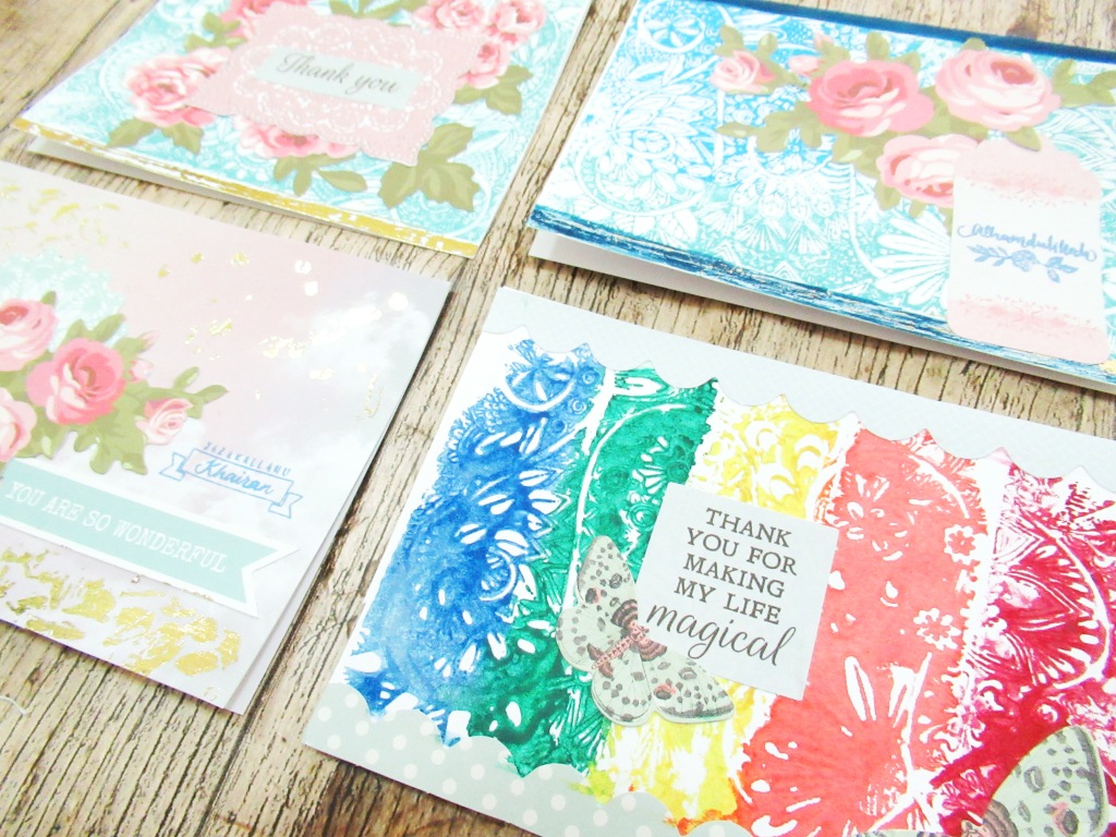 4 Ways To Make Your Own Thank You Cards Using Stamps | Photo Tutorial | Pretty Paper Studio